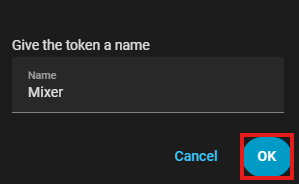 Name the token and click OK