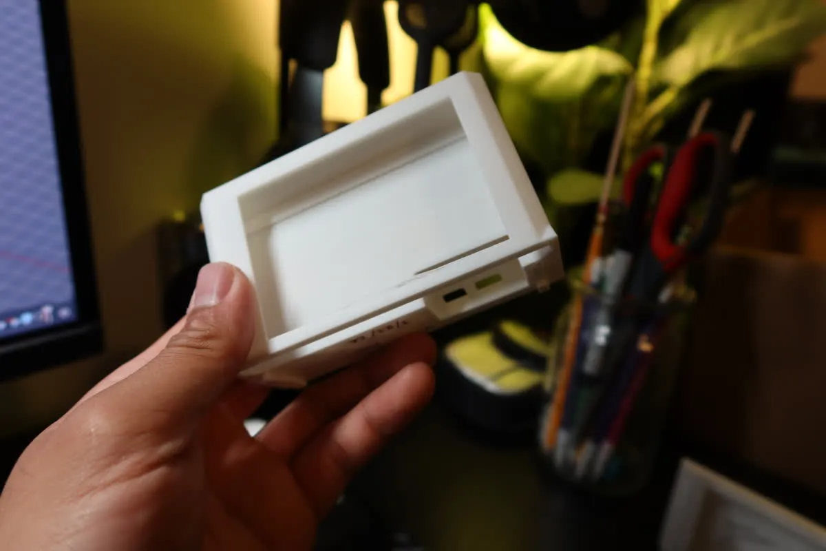 Empty case showing USB-C port and screen cutout