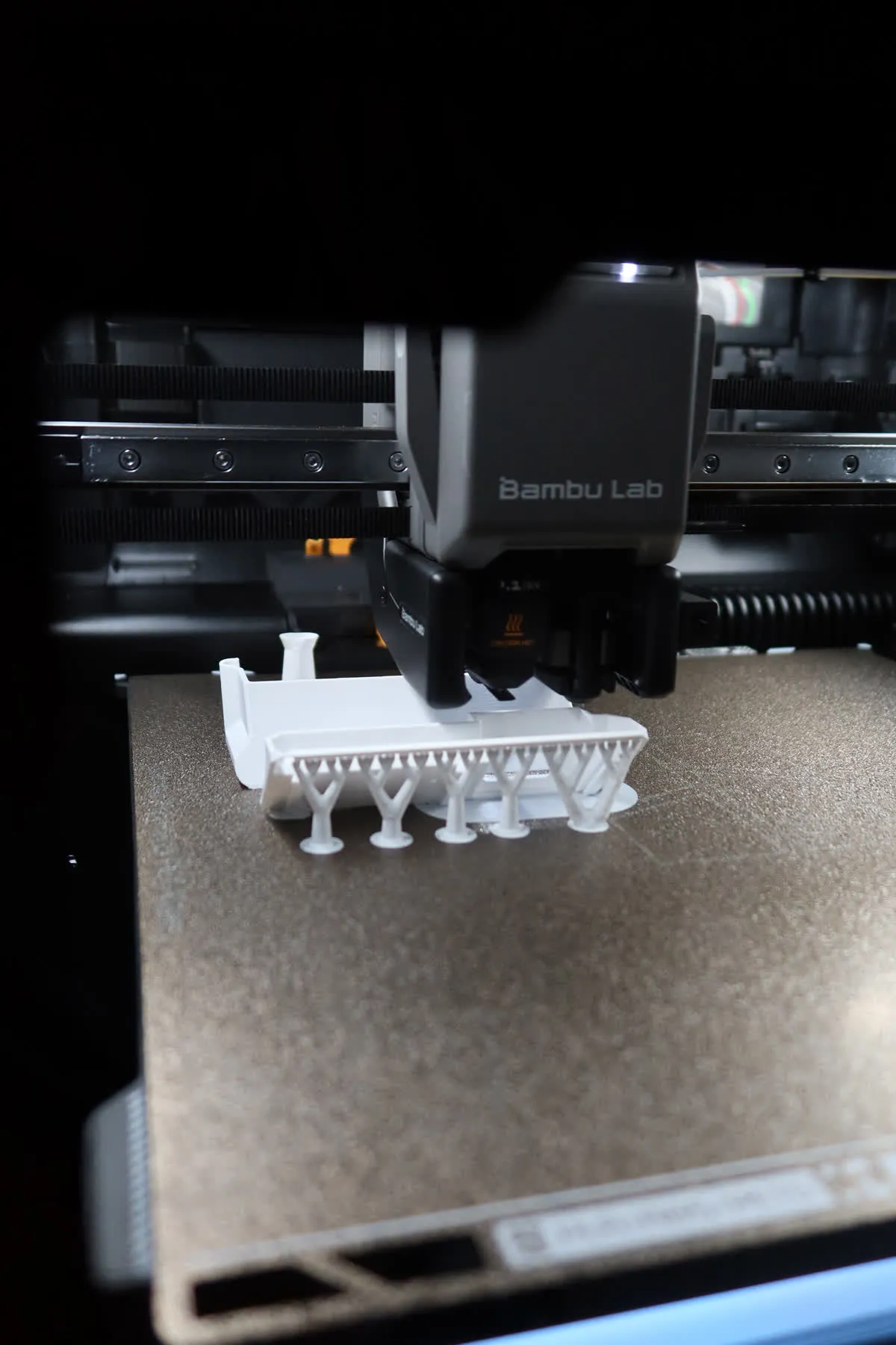 Case mid-print on Bambu Lab
